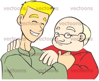 Smiling Father and Son Cartoon - Love - Others - Buy Clip Art | Buy